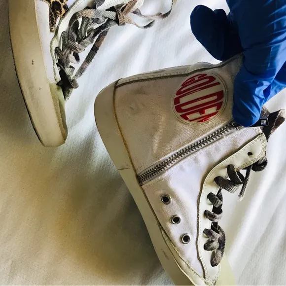 Golden goose francy White High-Top Sneakers with Star Design