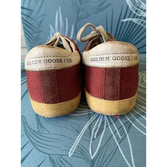 Golden Goose Superstar Red White SNEAKERS GYM SHOES women’s 36 5.5 6 WORN