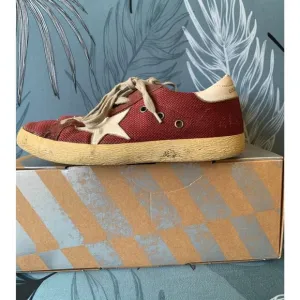 Golden Goose Superstar Red White SNEAKERS GYM SHOES women’s 36 5.5 6 WORN
