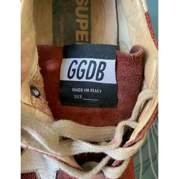 Golden Goose Superstar Red White SNEAKERS GYM SHOES women’s 36 5.5 6 WORN