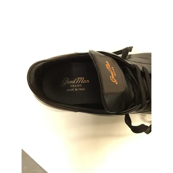 Good Man's Brand Black Leather Shoes With Brown‎ Accent