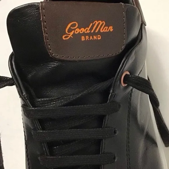 Good Man's Brand Black Leather Shoes With Brown‎ Accent