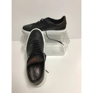 Good Man's Brand Black Leather Shoes With Brown‎ Accent