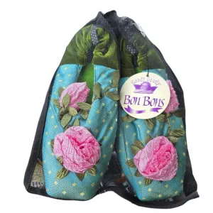 Goody Goody Bon Bon VTG Slippers Womens L (9.5-10) Silk &amp; Velvet Rose Fairy Boho