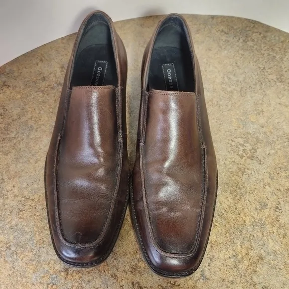 Gordon Rush Madison Brown Made‎ in Italy Mens Loafer Dress Shoes Work Office 9.5