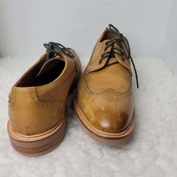 Gordon Rush Cornell Mens Oxford Shoes Size 10.5 Brown Leather Wingtip Shoes