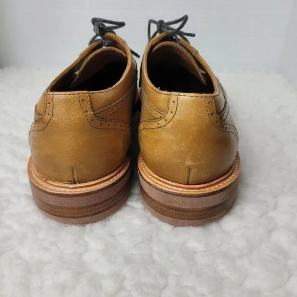 Gordon Rush Cornell Mens Oxford Shoes Size 10.5 Brown Leather Wingtip Shoes