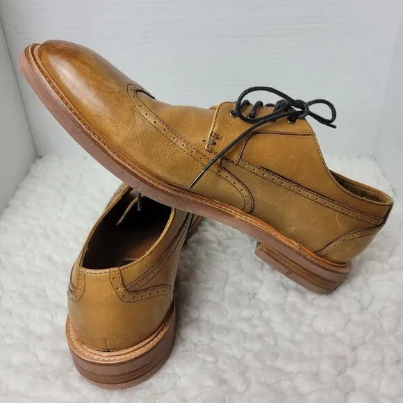 Gordon Rush Cornell Mens Oxford Shoes Size 10.5 Brown Leather Wingtip Shoes