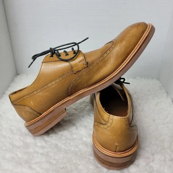 Gordon Rush Cornell Mens Oxford Shoes Size 10.5 Brown Leather Wingtip Shoes