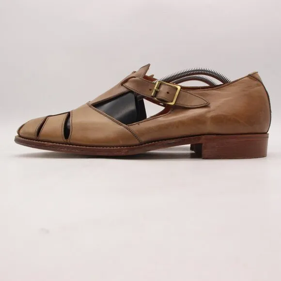 Grenson Footmaster Fisherman Men's Size 11.5 D Brown Leather Shoes England