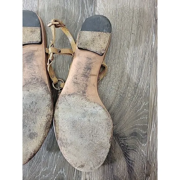 Gucci Bamboo Strappy Sandals Shoes Women's Size 7.5 B US Brown Leather - WEAR