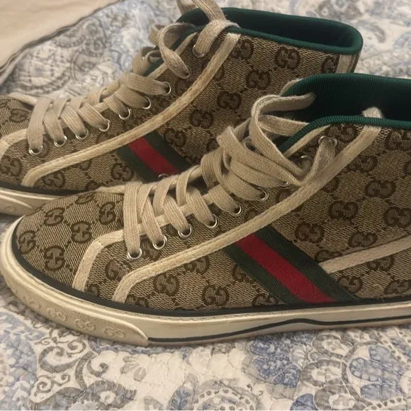 Gucci Men's Brown High-Top Sneakers