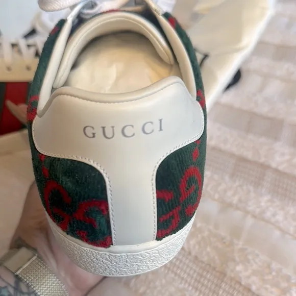Gucci Men's Green and Red Sneakers