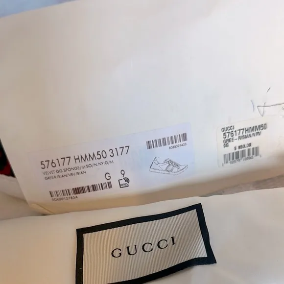 Gucci Men's Green and Red Sneakers
