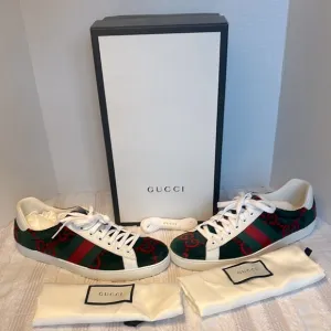 Gucci Men's Green and Red Sneakers