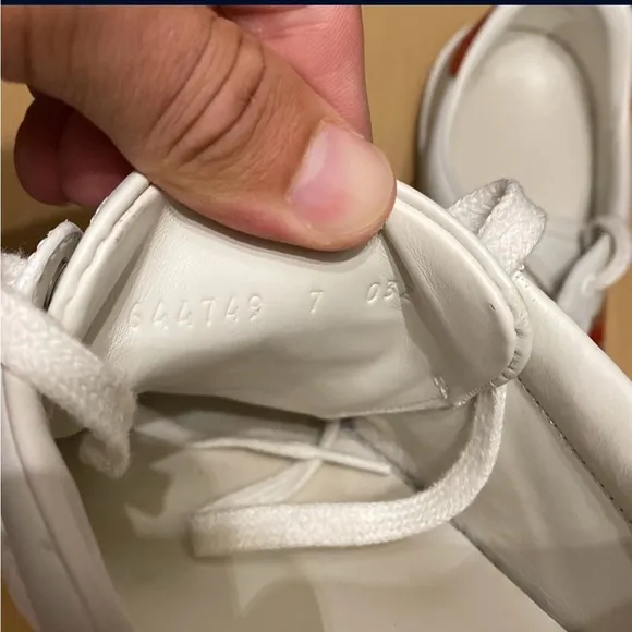 Gucci Men's White and Red Sneakers