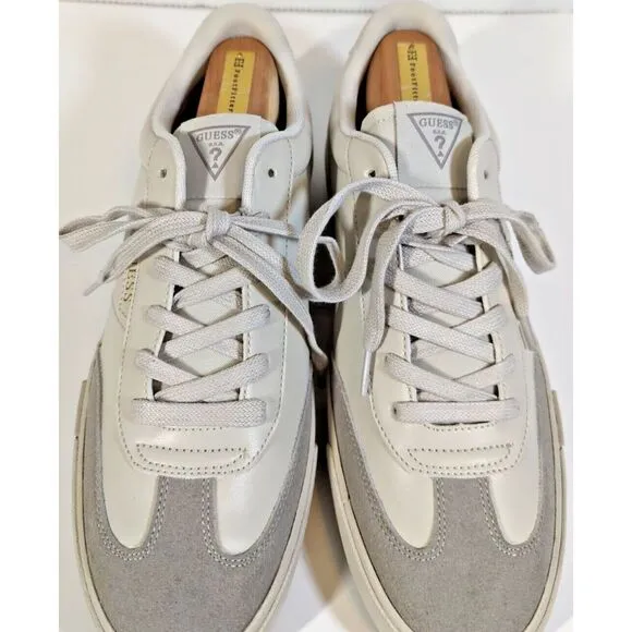 Guess Men's size 10.5 Beige Bazto Sneakers Gummy Designer Shoes New Rare!