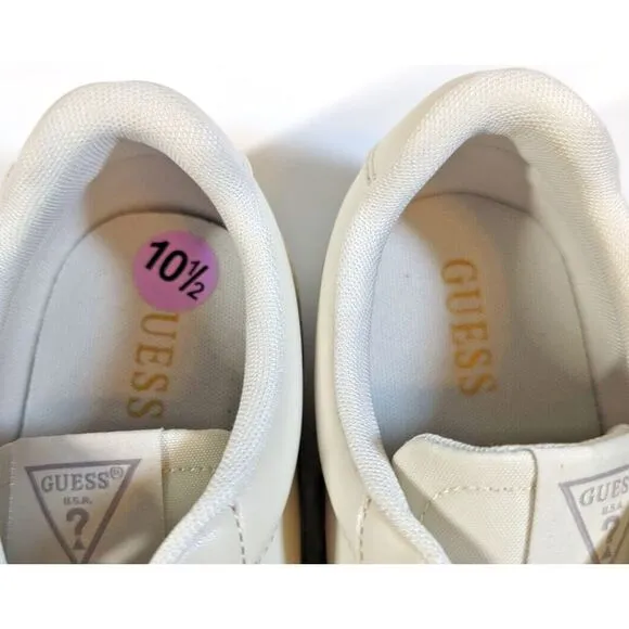 Guess Men's size 10.5 Beige Bazto Sneakers Gummy Designer Shoes New Rare!