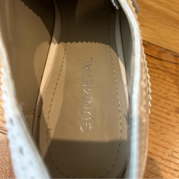 Gunmetal Patent Leather MURUSHKA Wing Tip Oxford Loafer Shoes