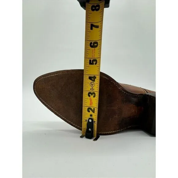 Handmade Vintage Men's Light Brown Cowboy Boots Size 9D