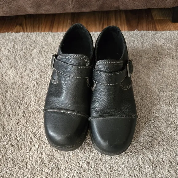 Harley-Davidson Black Leather Chunky Biker Shoes Women's Size 9