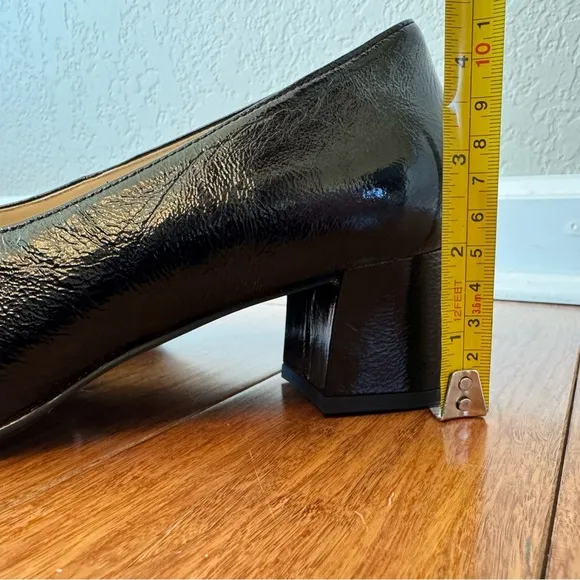 HASSIA Black Patent Leather Italian Chunky Heels 2” UK 6.5/US 8.5