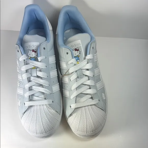 Hello Kitty Adidas Superstar J Embroidered Cloud Women’s Size 8 Sneakers Shoes