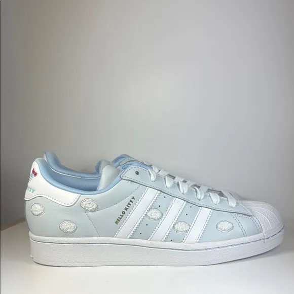 Hello Kitty Adidas Superstar J Embroidered Cloud Women’s Size 8 Sneakers Shoes