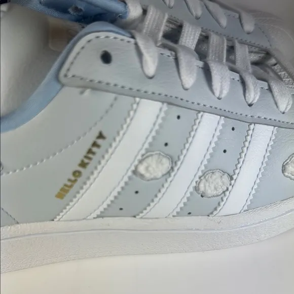 Hello Kitty Adidas Superstar J Embroidered Cloud Women’s Size 8 Sneakers Shoes