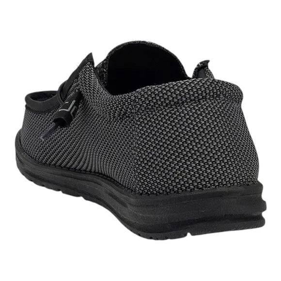 Hey Dude Men's Black Wally Sox Casual Slip On Casual Shoes | NEW/NIB!!