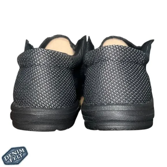 Hey Dude Men's Black Wally Sox Casual Slip On Casual Shoes | NEW/NIB!!