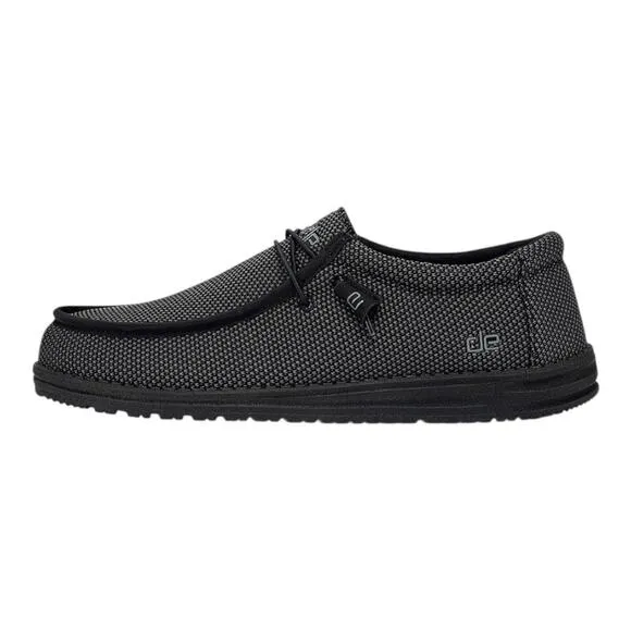 Hey Dude Men's Black Wally Sox Casual Slip On Casual Shoes | NEW/NIB!!