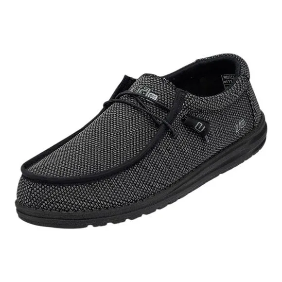 Hey Dude Men's Black Wally Sox Casual Slip On Casual Shoes | NEW/NIB!!