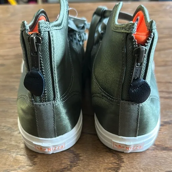 High-Top Olive Green Sneakers