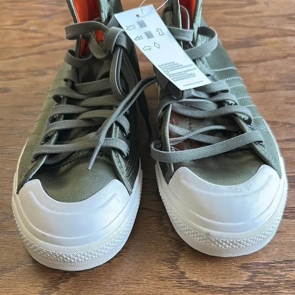 High-Top Olive Green Sneakers
