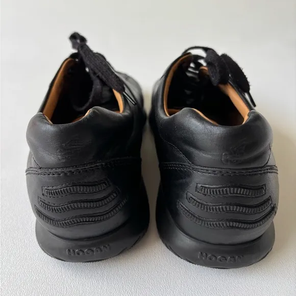 Hogan black leather corporate shoes size 9