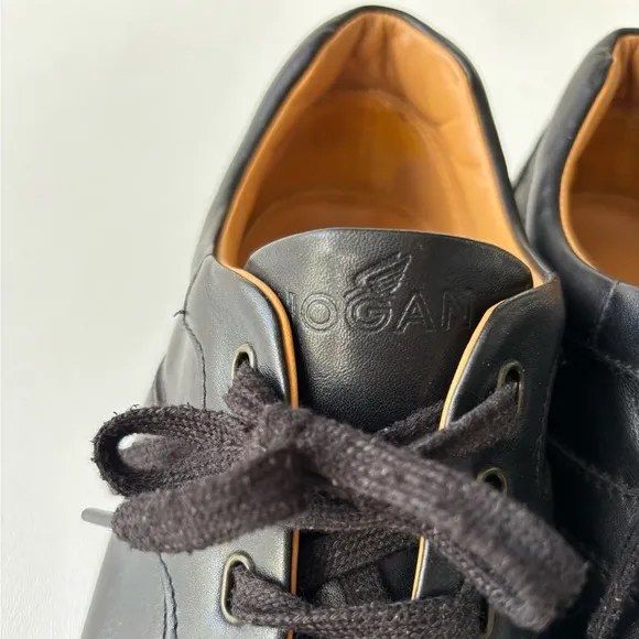 Hogan black leather corporate shoes size 9