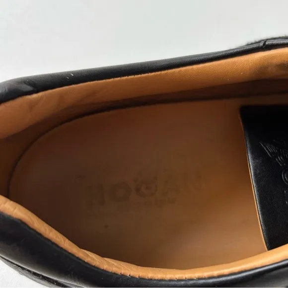Hogan black leather corporate shoes size 9