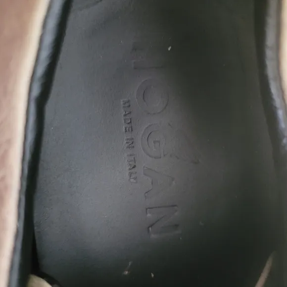 Hogan Men's Brown Leather Sneakers. Leather Shoes