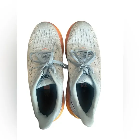 HOKA Light Blue and Orange Running Shoes- Womens 7.5