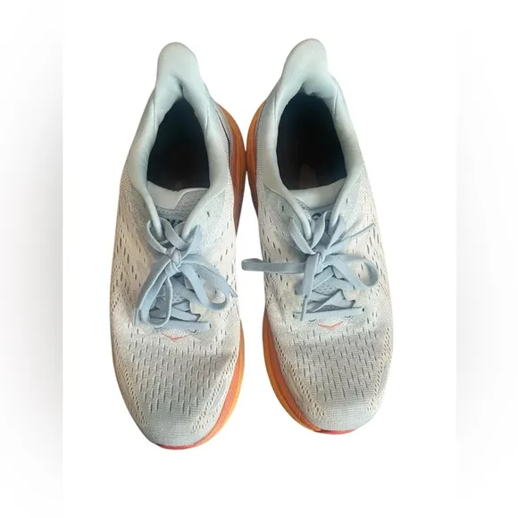 HOKA Light Blue and Orange Running Shoes- Womens 7.5