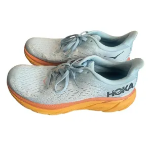 HOKA Light Blue and Orange Running Shoes- Womens 7.5