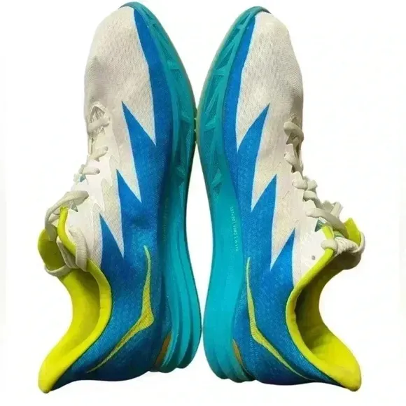 Hoka one one crescendo White and Blue unisex sneakers W:11.5 M:10