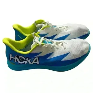 Hoka one one crescendo White and Blue unisex sneakers W:11.5 M:10