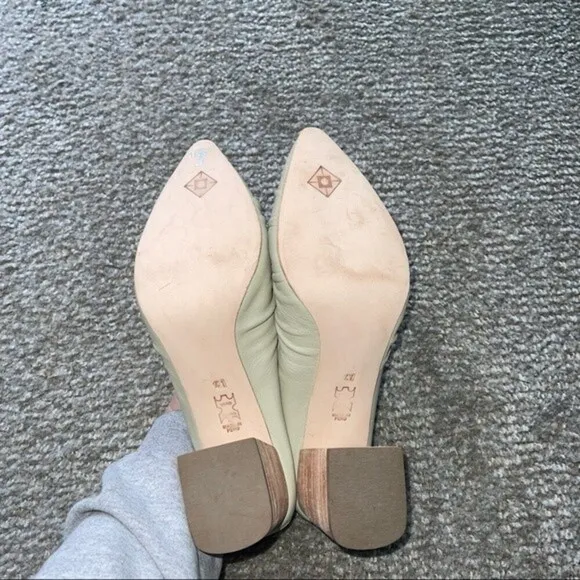 huma blanco laureana leather ruched heeled mules