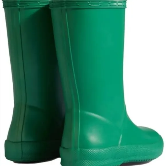 Hunter Kids Green Rain Boots