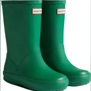 Hunter Kids Green Rain Boots