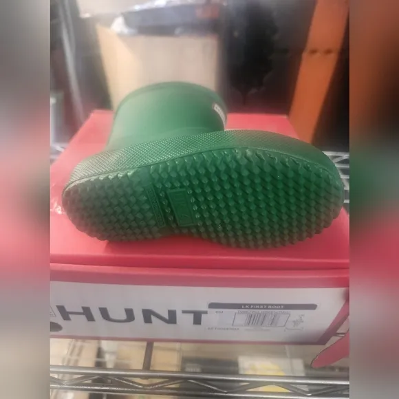 Hunter Kids Green Rain Boots