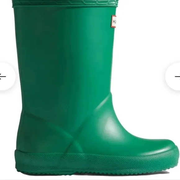 Hunter Kids Green Rain Boots