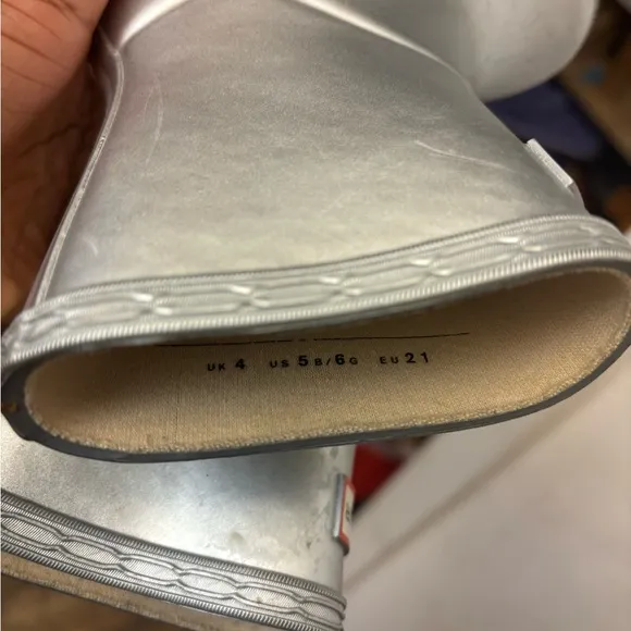 Hunter Kids Silver Rain Boots